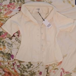 Cream reproduction 50s blouse